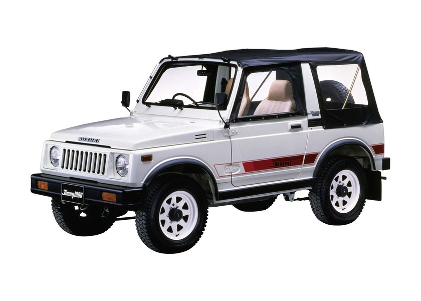 SJ40 Jimny 1000 (1982–84): одна прямая полоса по борту