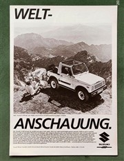 SJ410 de Luxe: горный пейзаж и технический текст.