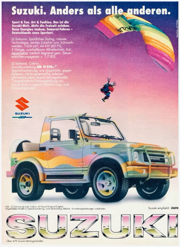 Реклама SJ Samurai Cabrio в спецокраске