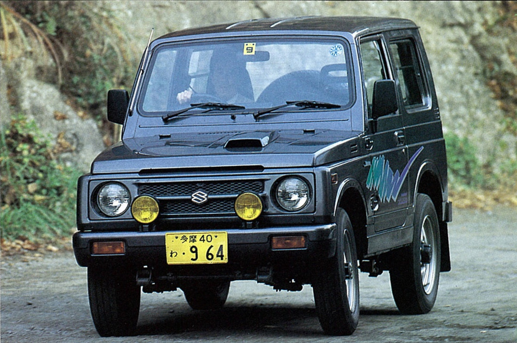 Jimny JA11 — бирюзово-сиреневая декаль